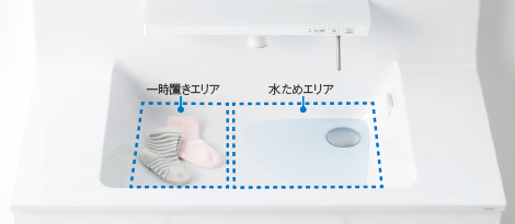 TOTO洗面化粧台【オクターブ】クリーン樹脂写真